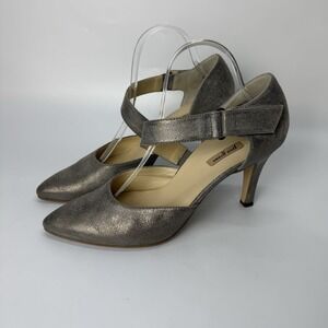 Paul Green Nicki Mary Jane‎ Pump Heels Shoes Womens Size 7.5 US Gold Leather